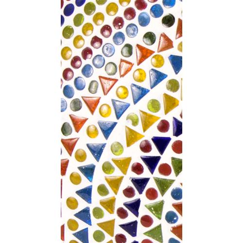 Lampada da tavolo in vetro mosaicata Wheel Mandala h. 17 cm.
