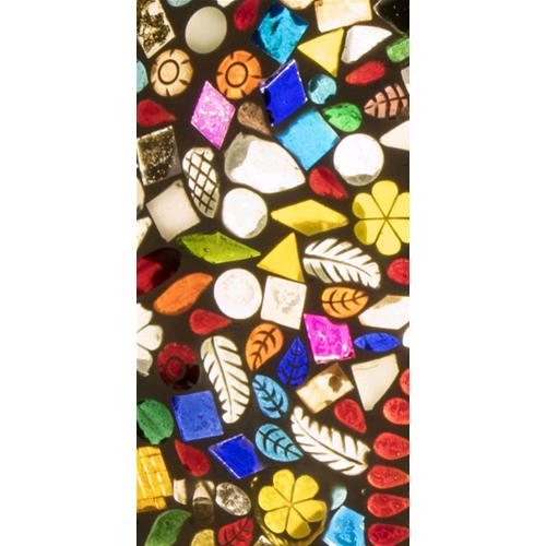 Lampada da tavolo in vetro mosaicata Rainbow h. 32 cm.