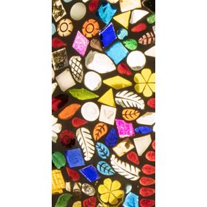 Lampada da tavolo in vetro mosaicata Rainbow h. 32 cm.