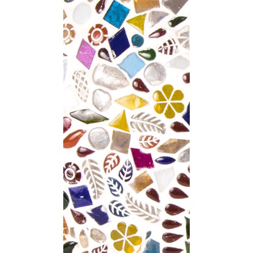 Lampada da tavolo in vetro mosaicata Rainbow h. 32 cm.