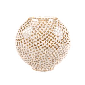 Lampada da tavolo in vetro mosaicata Gold Reflection h. 32 cm.