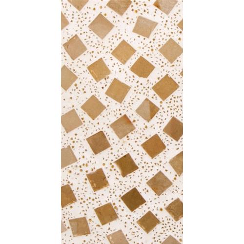 Lampada da tavolo in vetro mosaicata Gold Reflection h. 32 cm.