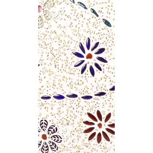 Lampada da tavolo in vetro mosaicata Floral Gray h. 32 cm.