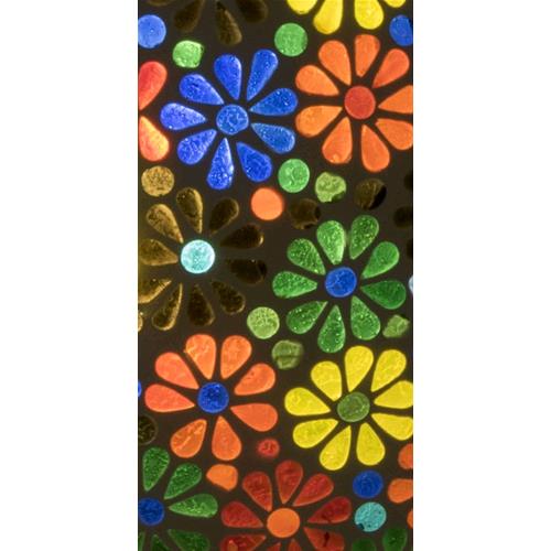 Flower Garden Handmade Lamp in mosaic glass h. 25 cm.