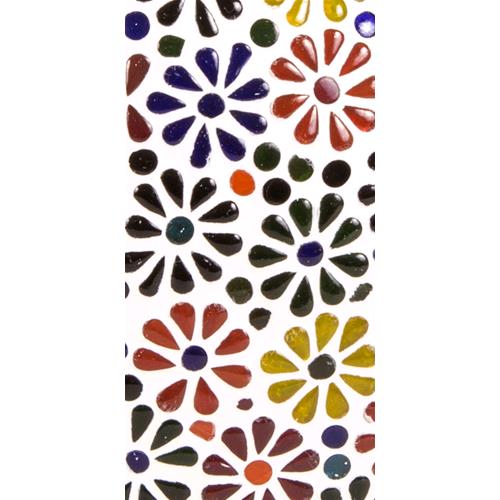 Flower Garden Handmade Lamp in mosaic glass h. 25 cm.