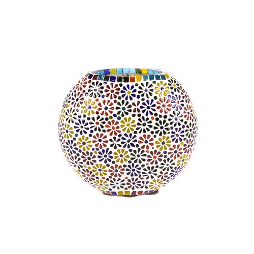 Flower Garden Handmade Lamp in mosaic glass h. 25 cm.