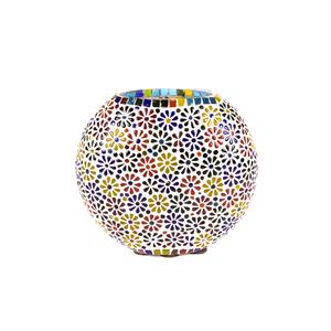 Flower Garden Handmade Lamp in mosaic glass h. 25 cm.