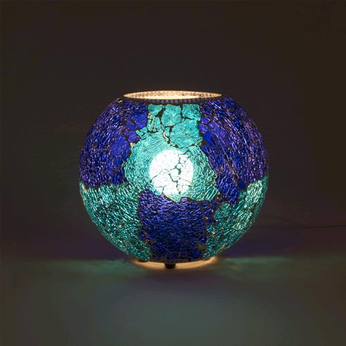 Blue Bay Handmade Lamp in mosaic glass h. 25 cm.