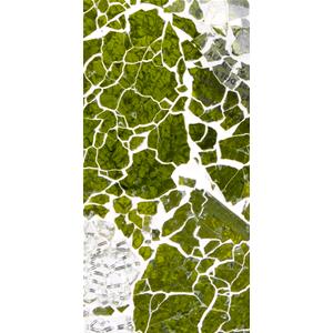 Lampada da tavolo in vetro mosaicata Yellow Craquelè h. 23 cm.