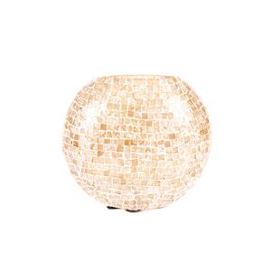 Lampada da tavolo in vetro mosaicata Artist's Yellow h. 23 cm.