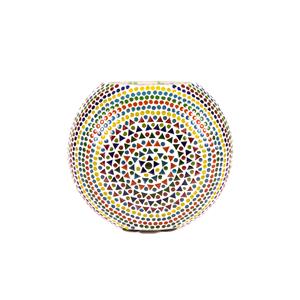 Wheel Mandala Handmade Lamp in mosaic glass h. 25 cm.