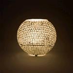 Lampada da tavolo in vetro mosaicata The White Bride h. 17 cm.