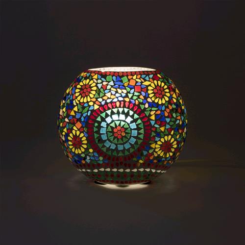 Rainbow Handmade Lamp in mosaic glass h. 25 cm.