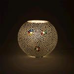 Lampada da tavolo in vetro mosaicata Black Daisy h. 17 cm.