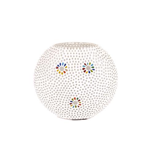 Lampada da tavolo in vetro mosaicata Black Daisy h. 23 cm.