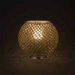 Lampada da tavolo in vetro mosaicata Gold Reflection h. 23 cm.