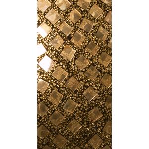 Lampada da tavolo in vetro mosaicata Gold Reflection h. 23 cm.