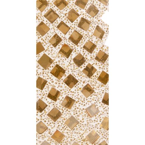 Lampada da tavolo in vetro mosaicata Gold Reflection h. 23 cm.