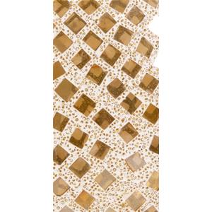 Lampada da tavolo in vetro mosaicata Gold Reflection h. 23 cm.