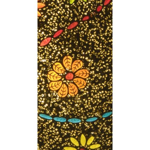 Lampada da tavolo in vetro mosaicata Floral Gray h. 23 cm.