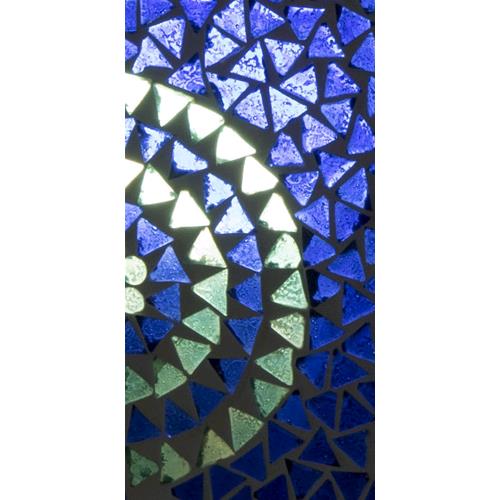 Blue Sauna Handmade Lamp in mosaic glass h. 21 cm.