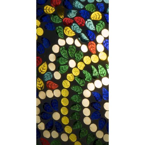 Colored Mandala Handmade Lamp in mosaic glass h. 21 cm.