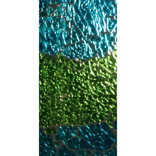 Lampada da tavolo in vetro mosaicata Green Bay h. 21 cm.