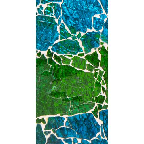 Lampada da tavolo in vetro mosaicata Green Bay h. 21 cm.