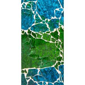 Lampada da tavolo in vetro mosaicata Green Bay h. 21 cm.