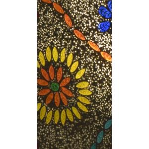 Lampada da tavolo in vetro mosaicata Floral Gray h. 21 cm.