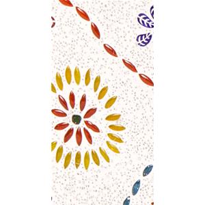 Lampada da tavolo in vetro mosaicata Floral Gray h. 21 cm.