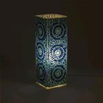 Lampada da tavolo in vetro mosaicata Blue sauna h. 45 cm.