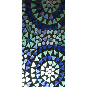 Lampada da tavolo in vetro mosaicata Blue sauna h. 45 cm.