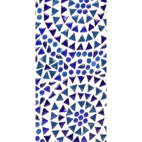 Lampada da tavolo in vetro mosaicata Blue sauna h. 45 cm.