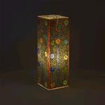 Lampada da tavolo in vetro mosaicata Floral Gray h. 45 cm.