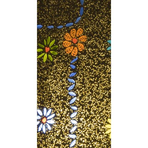 Floral Gray Handmade Lamp in mosaic glass h. 45 cm.