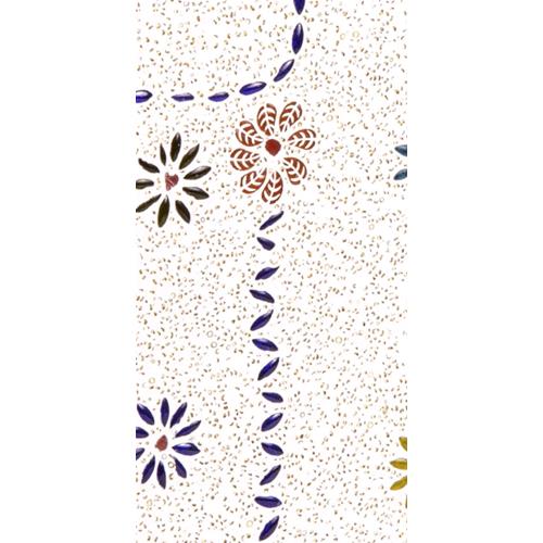 Floral Gray Handmade Lamp in mosaic glass h. 45 cm.