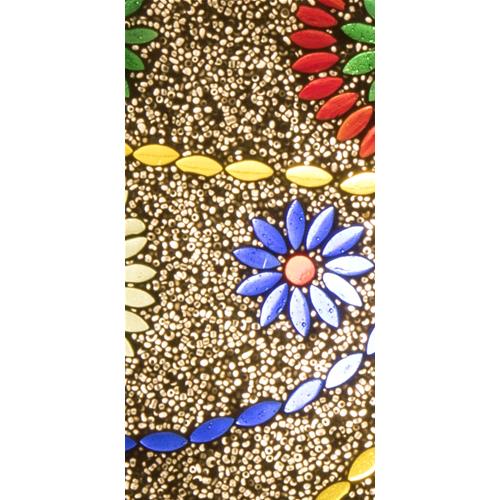 Floral Gray Handmade in mosaic glass h. 24 cm.