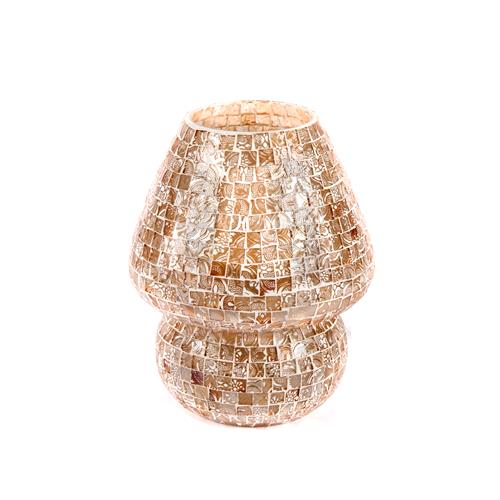 Lampada da tavolo in vetro mosaicata Artist's Yellow h. 23 cm.